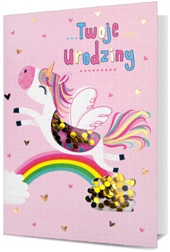 KARTKA URODZINY DLA DZIEWCZYNKI JEDNOROŻEC HM 1930