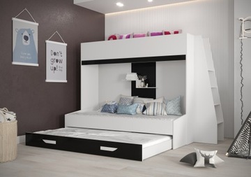 Łóżko piętrowe antresola PARTY 17 z drabinką