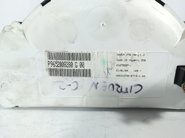 CITROEN C2 03-09 PŘÍSTROJOVÁ DESKA BUDÍKY TACHOMETR OE 9652008280G