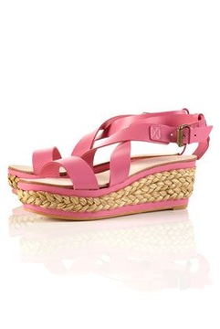 TOPSHOP PANAMA PREMIUM PLATFORM WEDGES PINK 39