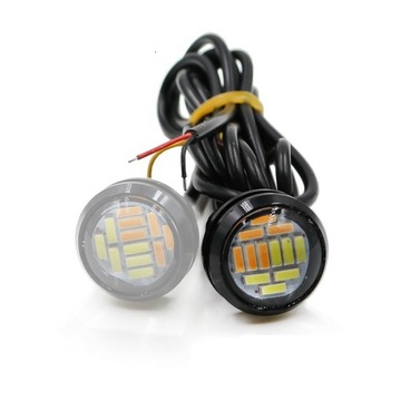 2w1 ŚWIATŁA DZIENNE KIERUNKOWSKAZ 12 LED OKRĄGŁE