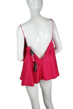 PAPER LONDON розовый шелковый топ, размер M