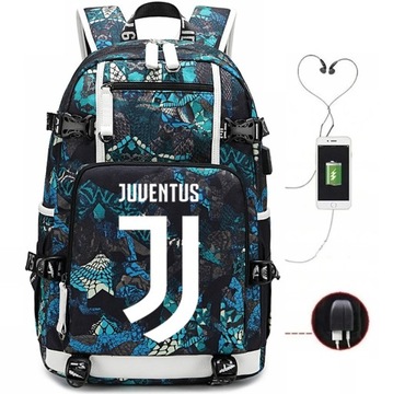 РЮКЗАК А4 ЮВЕНТУС ТУРИН ВОДОНЕПРОНИЦАЕМЫЙ USB УЗОРЫ