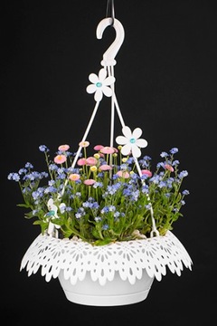 ПОДВЕСНОЙ ЦВЕТОЧНЫЙ ЦВЕТОК, крышка, газон, ручки, подставка