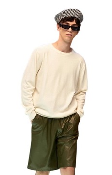 SHEIN ECRU SWETER MĘSKI GŁADKI KLASYCZNY M VUG