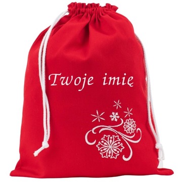 Personalizowany worek na gwiazdkę, worek pod choinkę z imieniem
