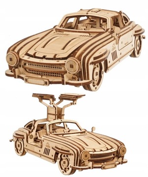AUTO SAMOCHÓD Winged Sports Coupe UGEARS DREWNIANY MODEL MECHANICZNY 3D