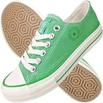 Trampki zielone Damskie Big Star Wygodne niskie Tenisówki buty NN274268 38