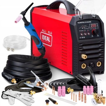 SPAWARKA INWERTEROWA IDEAL TECNO TIG 215 AC DC PULS MMA 230V 200A HF IGBT