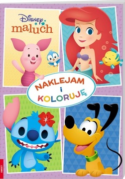 DISNEY MALUCH Minnie Puchatek Miki Naklejam i koloruję kolorowanka naklejki
