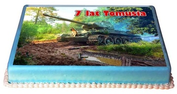 Opłatek na Tort Czołgi WORLD of TANKS nasycone 24h