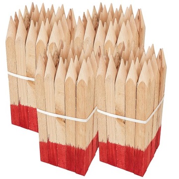 PALIKI GEODEZYJNE DREWNIANE KOŁKI BUDOWLANE MALOWANE 30CM 100 SZT.