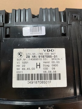 BMW E90 E91 E92 PŘÍSTROJOVÁ DESKA EU DIESEL ACC HIGHT 9187085