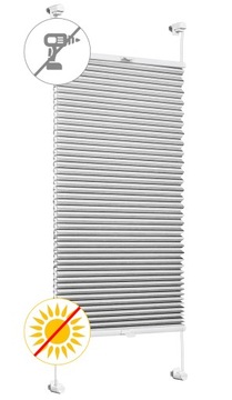 Plisa bez wiercenia zaciemniająca kolory 50x230