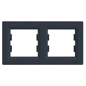 SCHNEIDER ASFORA RAMKA PODWÓJNA ANTRACYT POZIOMA