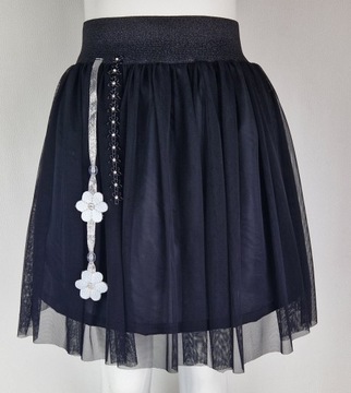 Черная шифоновая юбка, размер 86-98, длина 27см Ш.