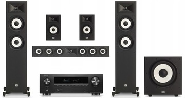JBL STAGE KINO DOMOWE 5.1 A180 + A120 + A135C + A120P + DENON AVR-X1700 DAB