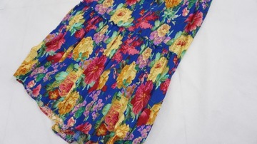 Kolorowa przewiewna sukienka maxi z falbaną r S/M
