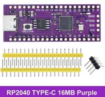 PŁYTKA Z MIKROKONTROLEREM RP2040 RASPBERRY PI PICO Cortex M0+ 16MB USB-C