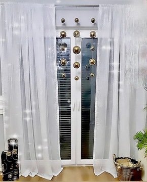 ШТОРА БАТИСТ МОРОЗ ВЕС СВИНЦА НА МЕТР, ГЛЯНЦЕВАЯ ВУАЛЬ, ВЫСОТА 280 СМ