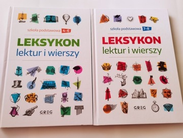 LEKSYKON Lektur i wierszy 4-6 + 7-8 Twarda okładka GREG x2