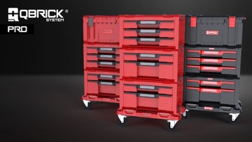 КОМПЛЕКТ ЯЩИКОВ ДЛЯ МАСТЕРСКОЙ Qbrick System PRO RED 3
