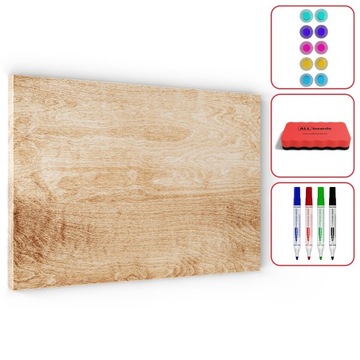 Магнитная доска METALboards, массив дерева 60х40 см + БЕСПЛАТНЫЙ набор