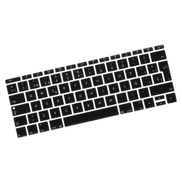 Klawiatura silikonowa premium, hiszpańska folia fonetyczna na klawiaturę w kolorze czarnym