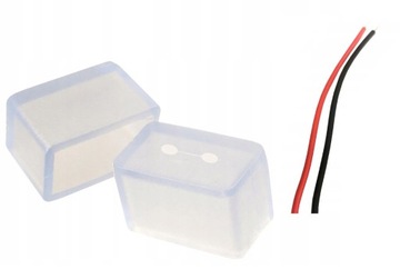 KOMPLET ZAŚLEPEK NEON LED FLEX 12V 6x12 + KABEL