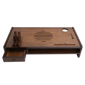 Stojak na monitor telewizyjny Bambusowy stolik na laptopa Półka pionowa do domowego biura S