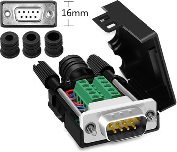 ADAPTER MĘSKI DB9 RS232 REDUKTOR KONWERTER D-SUB
