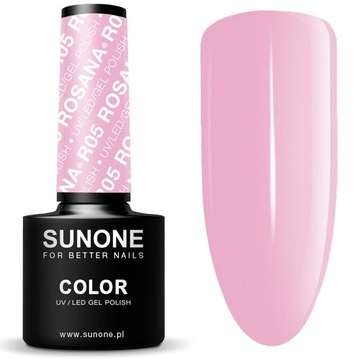 SUNONE LAKIER HYBRYDOWY R05 ROSANA PASTELOWY RÓŻOWY HYBRYDA PINK UV/LED 5G