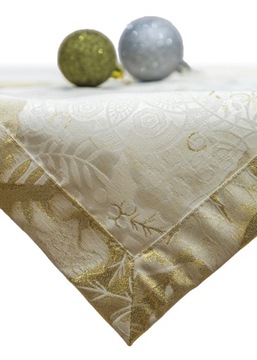 Кремовый экру Экри Золотой Рождество репетитор на столе 90x90