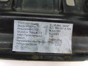 LOKETNÍ OPĚRKA CENTRÁLNÍ TUNELU MATERIÁL SKODA OCTAVIA II 2 1Z0864207A