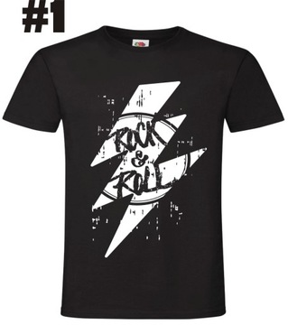 Rock and Roll R'nR muzyczna T-shirt koszulka