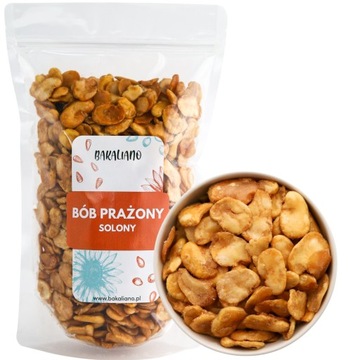 BÓB PRAŻONY SOLONY 500g - CHRUPIĄCE CHIPSY PRZEKĄSKA Z BOBU