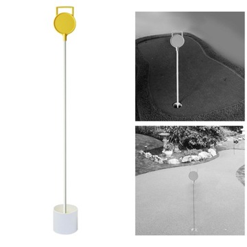 Yard Practice Golf Hole Pole Flag Cup Stick Putting Flagstick Yellow