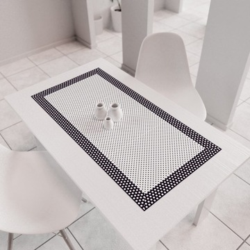 Скатерть Черная в горошек 150х220см