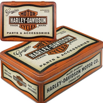 PUSZKA BLASZANA HARLEY DAVIDSON GENUINE Retro Vintage Nostalgic Art