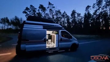 Renault Trafic II Kabina 2.0 dCi 115KM 2009 Renault Trafic Kamper 2.0dci klima kuchenka zlew lozko WC tv przetwornica, zdjęcie 35