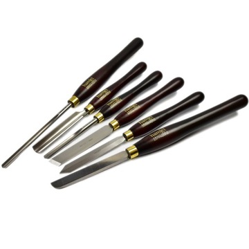 Dłuta tokarskie HSS zestaw komplet 6 szt HAMLET noże do toczenia HCT175