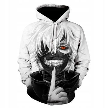 MĘSKA BLUZA Z KAPTUREM TOKYO GHOUL KEN KANEKI