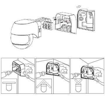 ДАТЧИК ДВИЖЕНИЯ В СУМЕРКАХ НАРУЖНЫЙ СВЕТОДИОДНЫЙ УГЛОВОЙ РЕГУЛИРУЕМЫЙ 1200ВТ БЕЛЫЙ IP44