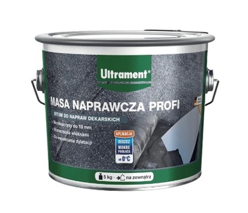 Masa szpachlowa bitumiczna do dachów 5kg Ultrament Bitum