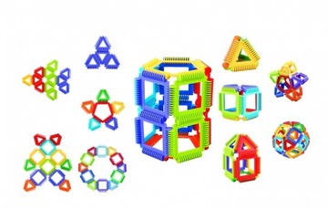 KOLOROWE KLOCKI 3D szczotki- 18 elementów