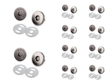 ZAPIĘCIE MAGNETYCZNE DO TOREBKI czarne 18mm 10 szt