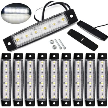 10SZT LAMPA OBRYSOWA OBRYSÓWKA DIODOWA 6 LED OBRYSÓWKI DO CIĘŻARÓWEK