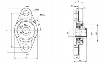 UCFL 204 ПОДШИПНИК ХАББЕРА В СБОРЕ