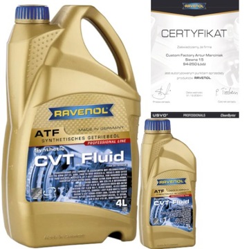 RAVENOL ATF CVT FLUID 5L - OLEJ PRZEKŁADNIOWY SKRZYNIA BEZSTOPNIOWA