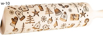 Новогодняя скалка с гравировкой + баночка